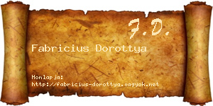 Fabricius Dorottya névjegykártya